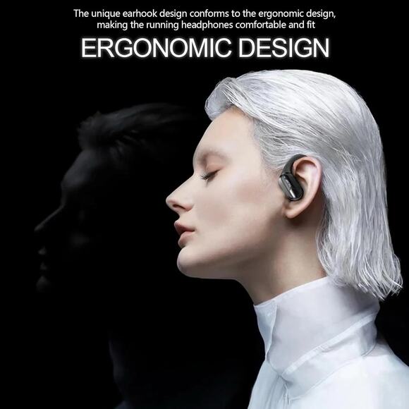 Over The Ear R800 True Wireless Earbud Headphones LED Case Sports New Sealed Box - Picture 2 of 7